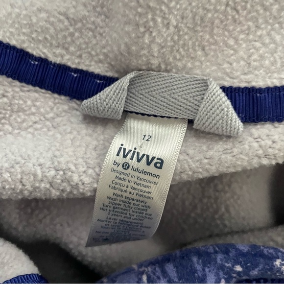 Ivivva by Lululemon Scuba Zip Up Hoodie Purple Children’s Girls Preteen Size 12 - Picture 8 of 8